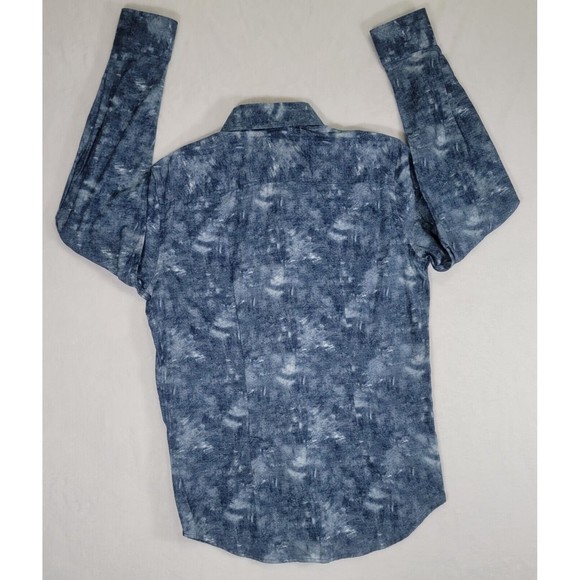 Robert Graham Ferndale Cotton Twill Woven Button Down Long Sleeve Shirt Blue XS - Picture 10 of 12